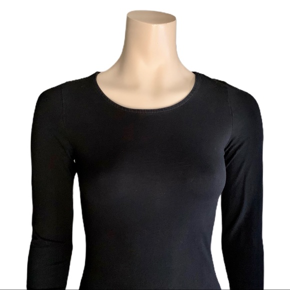 3/$30 - H&M Black Basic Long Sleeve Dress Size XS - Picture 2 of 7